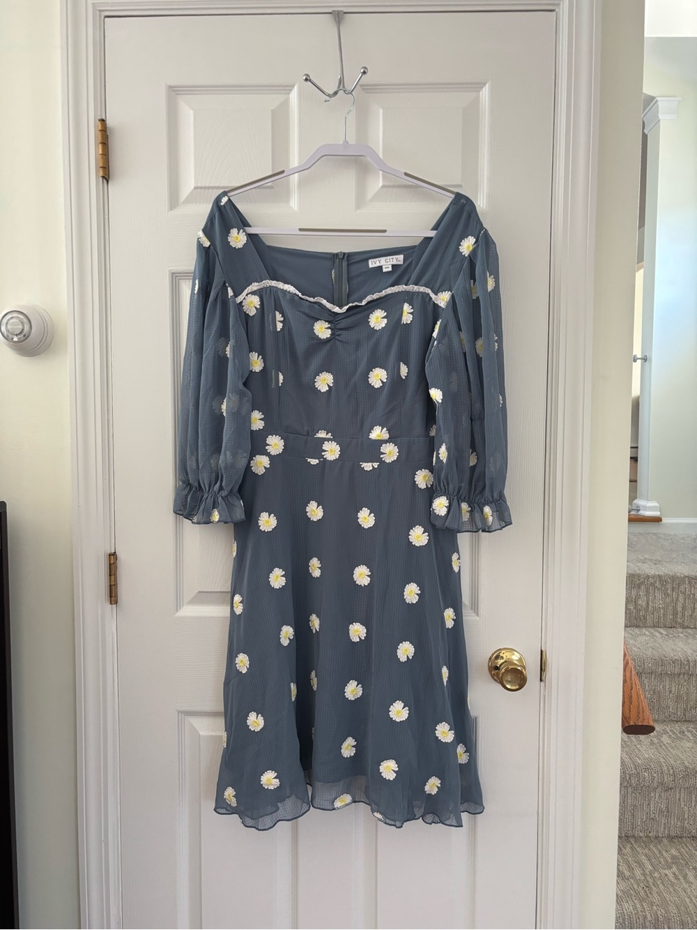 Rue21 Dusty Blue Daisy Midi Dress